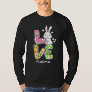 1st Grade Bunny Love Teacher Easter Day Matching T-Shirt