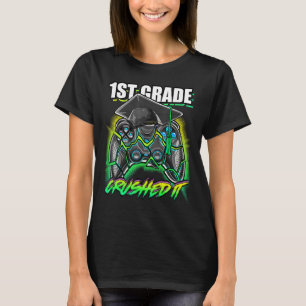 1st Grade Crushed It Video Game Controller Graduat T-Shirt