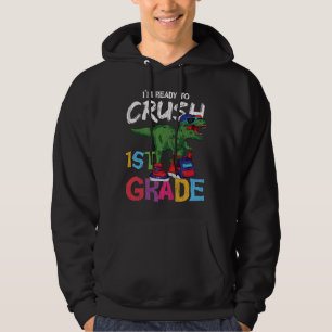 1st Grade Dinosaur Back to School Student Gift Hoodie