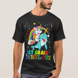1st grade fabulous unicorn riding narwhal T-Shirt