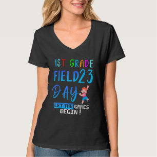 1st grade Field Day 2023 Let The Games Begin kids  T-Shirt