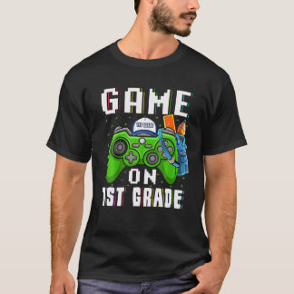1St Grade Funny Game On 1St Grade Game Boys Back T T-Shirt