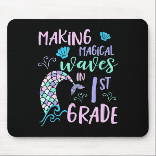 1st Grade Girls Cute Mermaid Frist Day Kids Ck To Mouse Pad