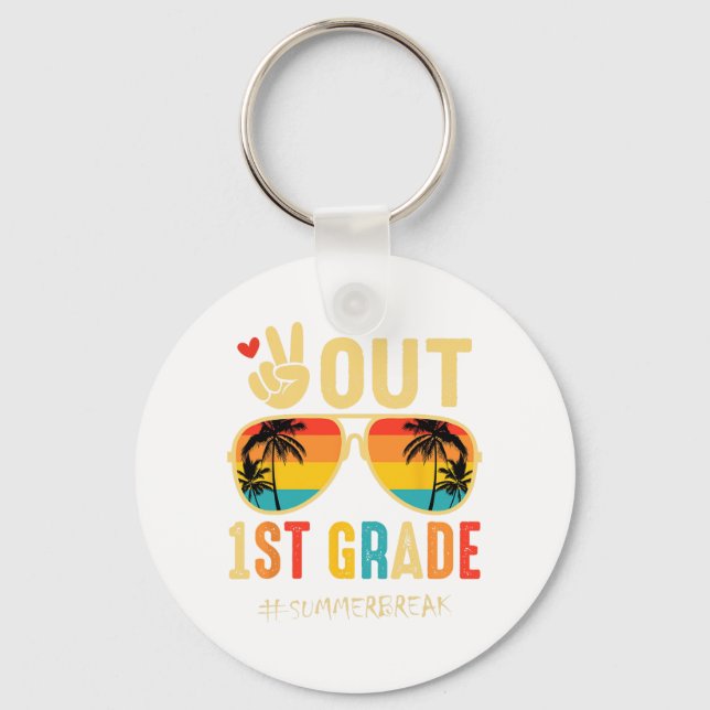 1st Grade Graduation Last Day Of School  Key Ring (Front)
