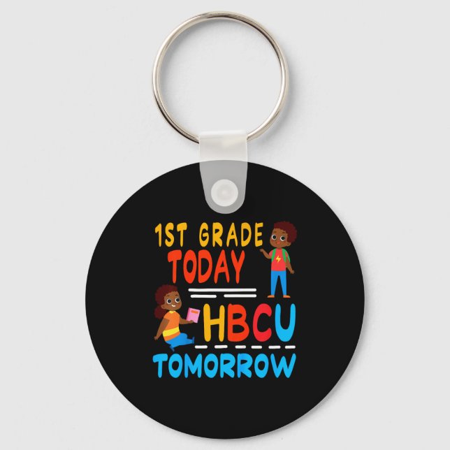 1st grade hbcu tomorrow graduation 2026 black key ring (Front)