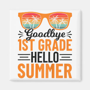 1st Grade Hello Summer 3  Magnet