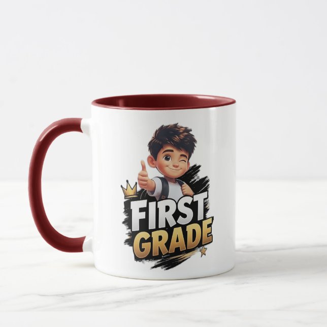 1st Grade Kid Gift Mug (Left)