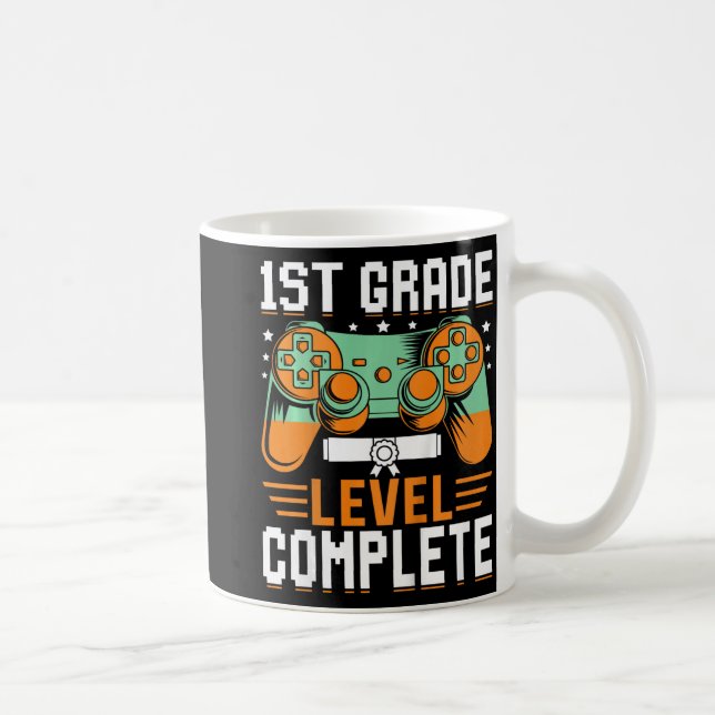 1st Grade Level Complete Graduation Video Game Con Coffee Mug (Right)