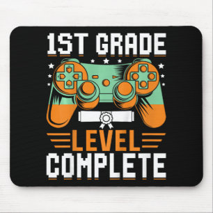 1st Grade Level Complete Graduation Video Game Con Mouse Pad