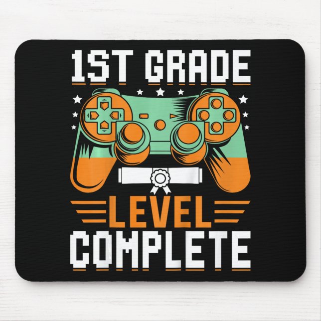 1st Grade Level Complete Graduation Video Game Con Mouse Pad (Front)