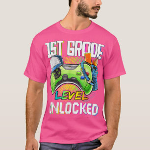 1st Grade Level Unlocked Back to School Video Game T-Shirt