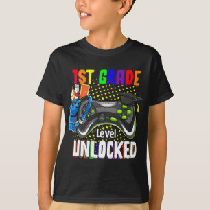 1st Grade Level Unlocked Video Game Back To School T-Shirt