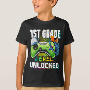 1st Grade Level Unlocked Video Game Back To School T-Shirt