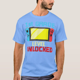 1st Grade Level Unlocked Video Game Back to School T-Shirt