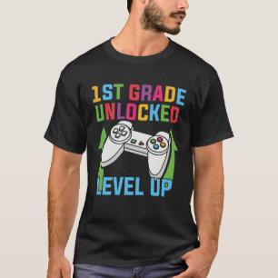 1ST GRADE LEVEL UNLOCKED Video Game Back to School T-Shirt