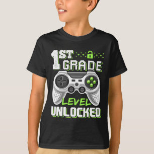 1st Grade Level Unlocked Video Game Back To School T-Shirt