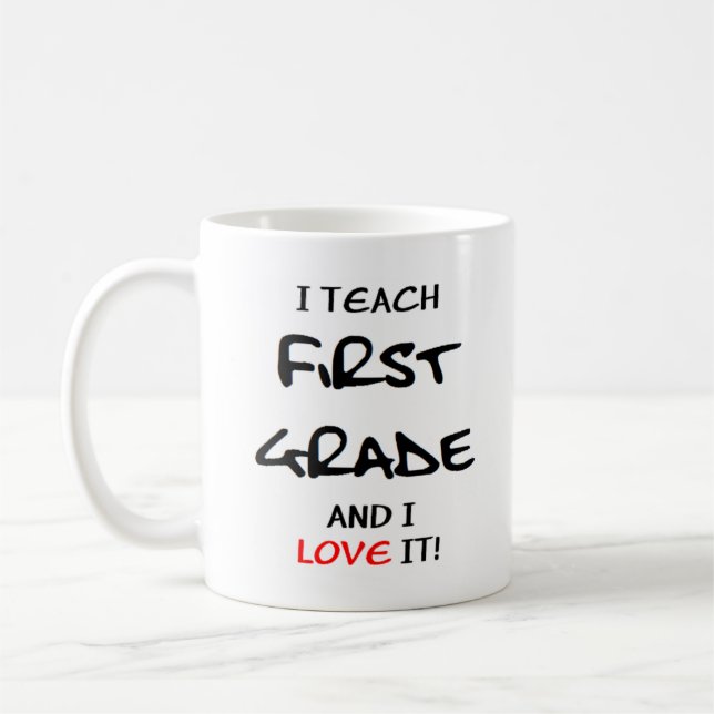 1st grade love coffee mug (Left)