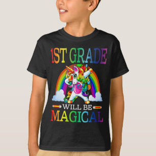 1st Grade Magical Unicorn First Day Of School Girl T-Shirt