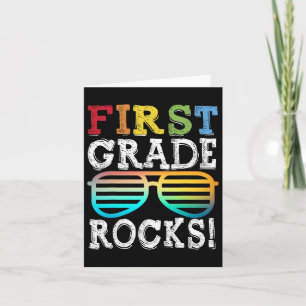 1st Grade Rocks First Grade Squad Back To School T Card