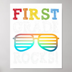 1st Grade Rocks First Grade Squad Back To School T Poster