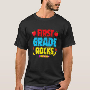 1st Grade Rocks Funny Cute Teacher Student T-Shirt