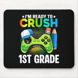 1st Grade Shirts For Boys Video Game Gaming Back T Mouse Pad