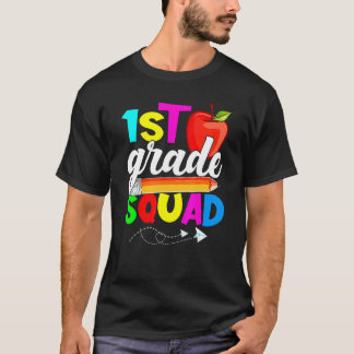 1st Grade Squad Back To School First Day Of School T-Shirt