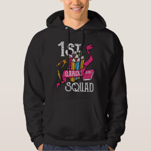 1st Grade Squad Back to School Student Kids Gift Hoodie