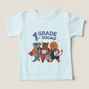 1st Grade Squad Cute Animal Design