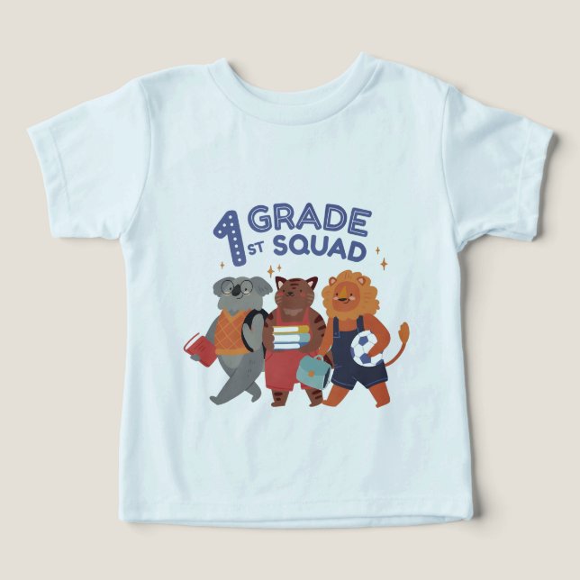 1st Grade Squad Cute Animal Design (Design Front)