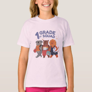 1st Grade Squad Cute Animal Design T-Shirt