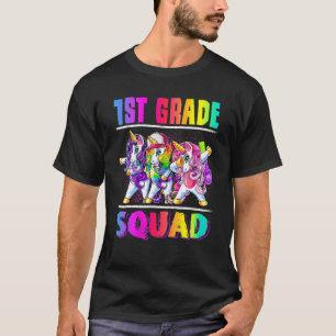 1st Grade Squad Dabbing Unicorn Back To School Bac T-Shirt