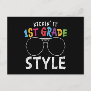 1st Grade Style First Day of School Student Gift Postcard