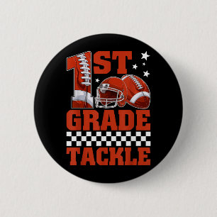1st Grade Tackle Students Football Back To School 6 Cm Round Badge