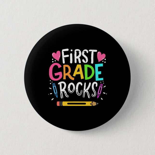 1st Grade Teacher  6 Cm Round Badge (Front)
