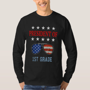 1st Grade Teacher Accessories  Usa Flag Saying T-Shirt