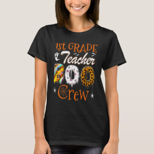 1st Grade Teacher Boo Crew Teachers Halloween Cos T-Shirt