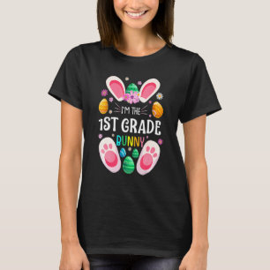 1st Grade Teacher Bunny Easter Day Rabbit Family M T-Shirt