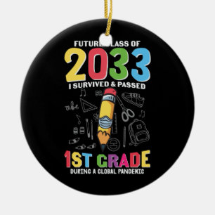1st Grade Teacher Future Class Of 2033 Ceramic Tree Decoration