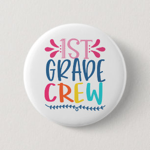 1st Grade Teacher T-Shirt Back To School 1st Grade 6 Cm Round Badge