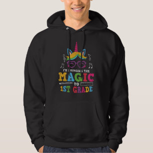 1st Grade Unicorn Back to School First Day Kids Hoodie
