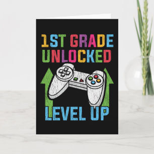 1st Grade Unlocked Gamer Back To School Video Game Card