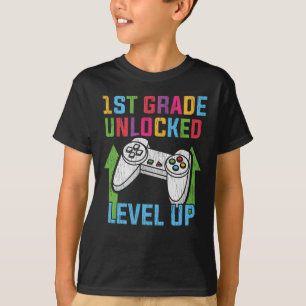 1st Grade Unlocked Gamer Back To School Video Game T-Shirt