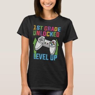 1st Grade Unlocked Gamer Back To School Video Game T-Shirt