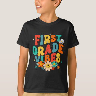 1st Grade Vibes Back To School Retro First Grade T T-Shirt