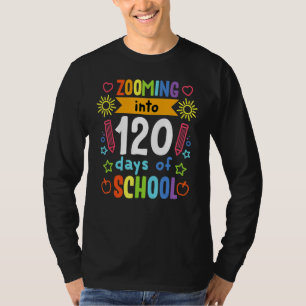 1st Grade Zooming 120 Days Of School Teacher Kids T-Shirt