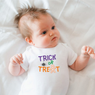 1st Halloween Cute Trick or Treat Baby Bodysuit