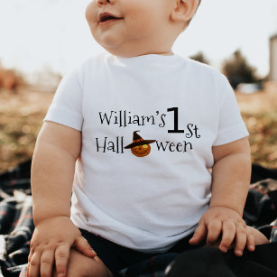 1st Halloween Pumpkin Personalised  Baby T-Shirt