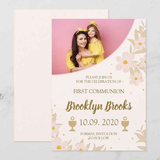 1st Holly Communion invitation (Front/Back)