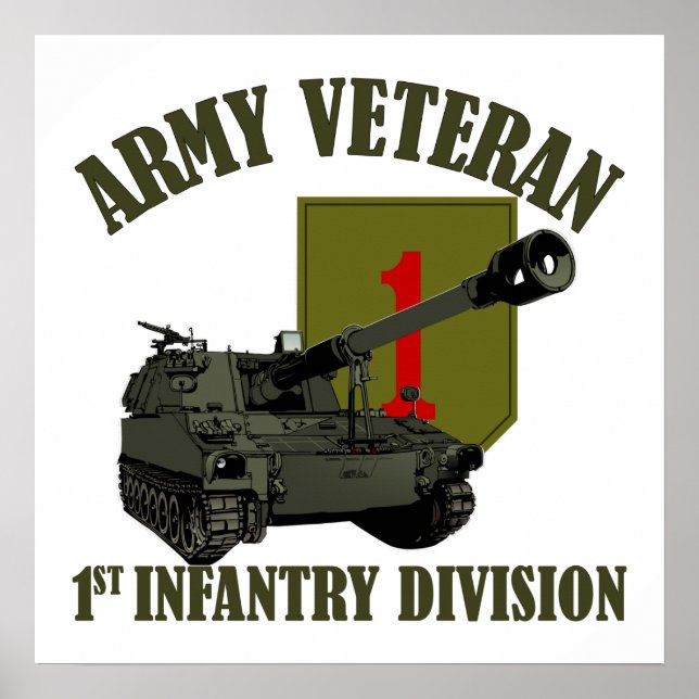 1st ID Veteran - M109 Howitzer Poster (Front)